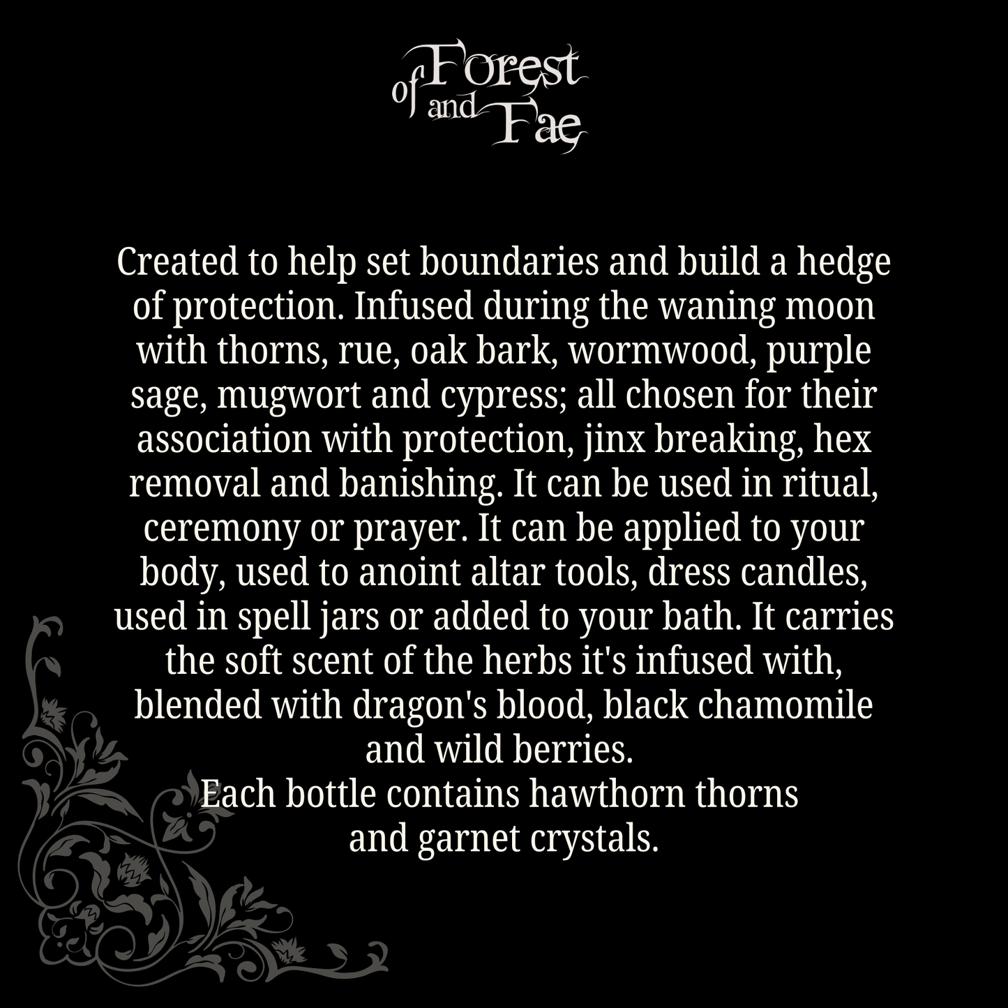 Shielding Ritual Oil • Altar Oil for Warding, Hex Removal