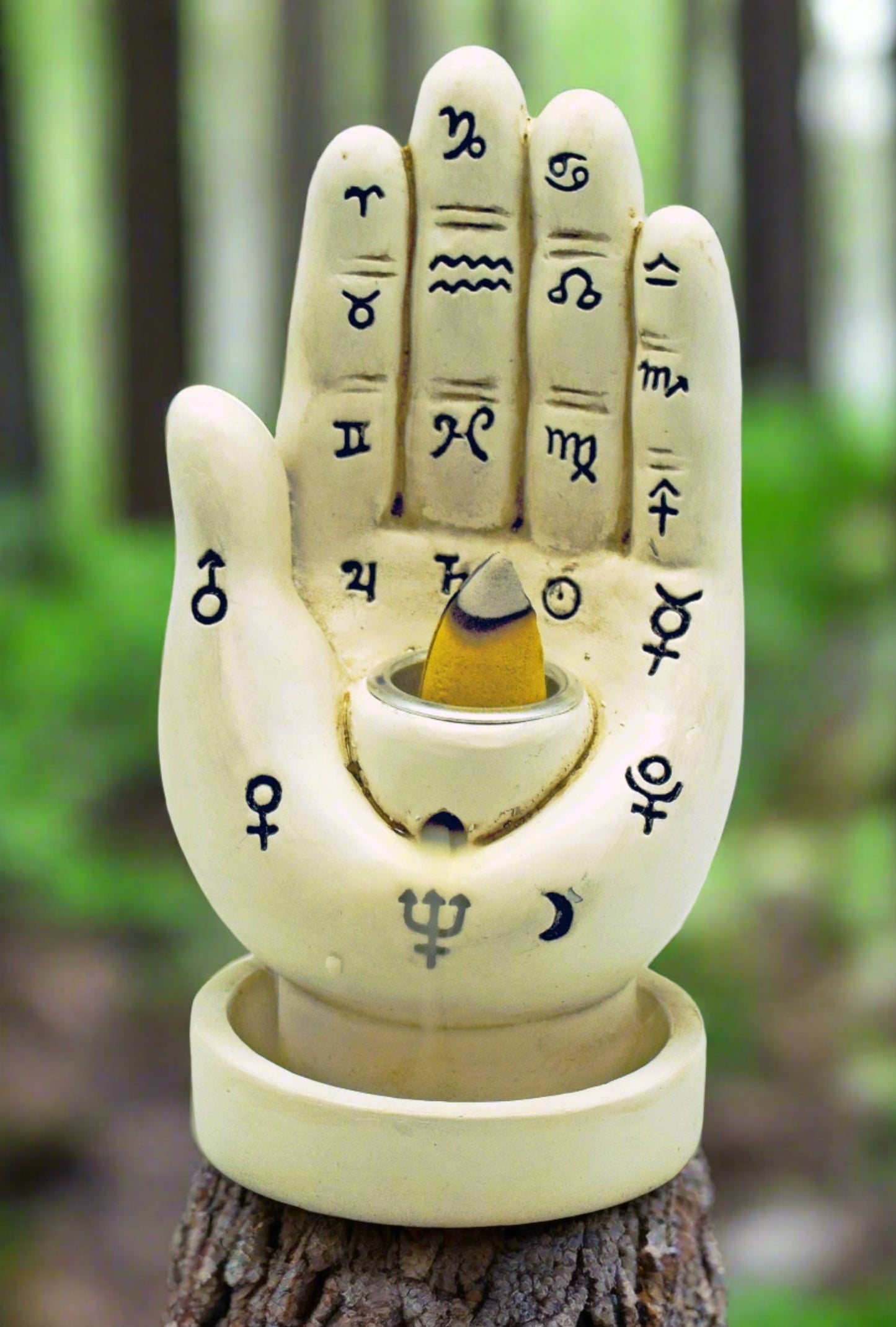 Palmistry Hand Back Flow Incense Burner