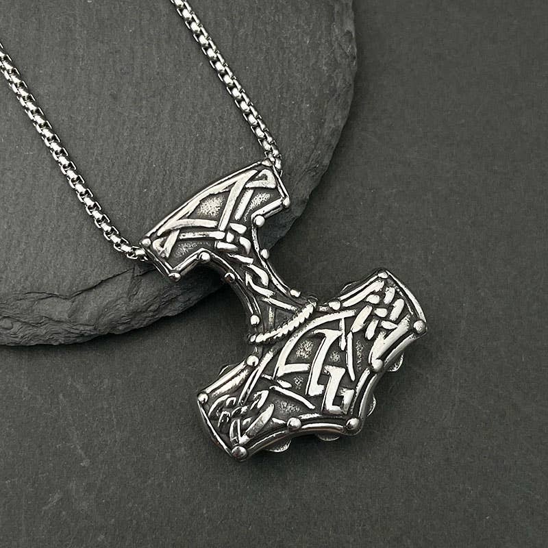 Vintage Viking Thor's Hammer Pendant Necklace