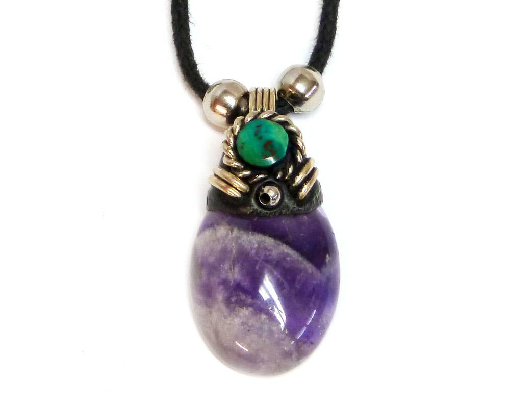 Oval Semi Precious Stone Pendant Necklace