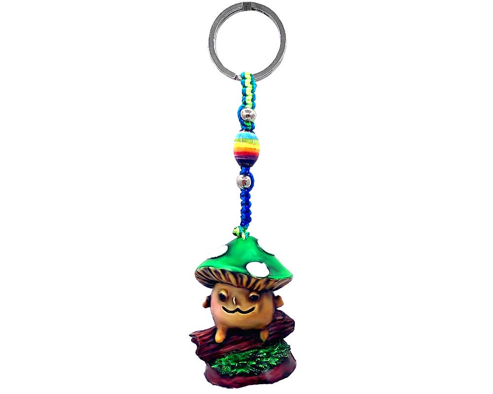 Shroom Baby Enchanted Forest Durepox Resin Figurine Keychain