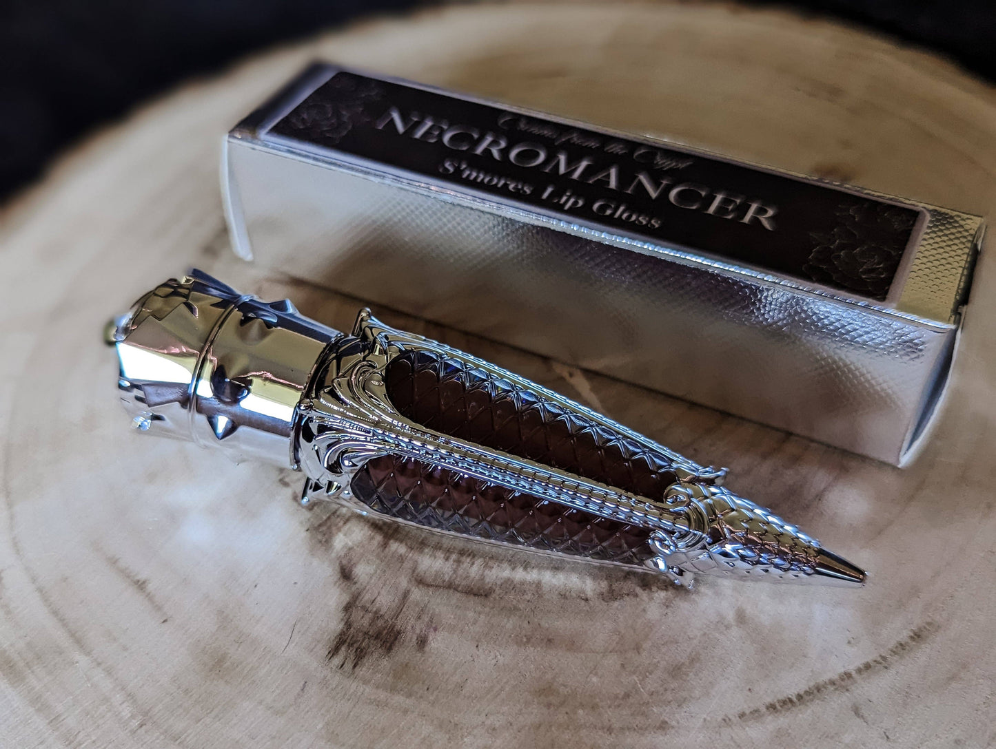 NECROMANCER (Silver) - Dark brown spiced chocolate lip gloss