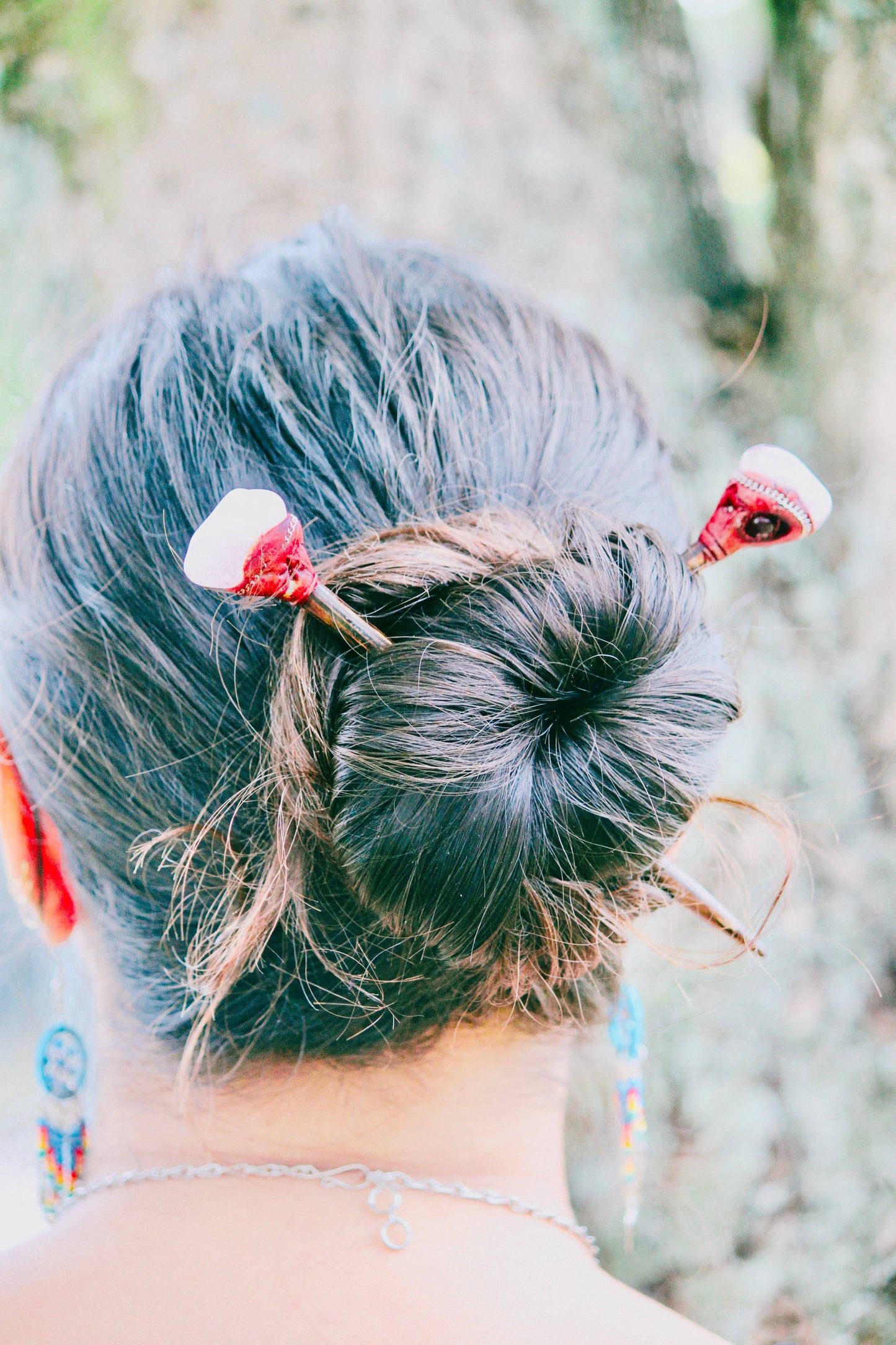 Natural Stone Wooden Hair Stick