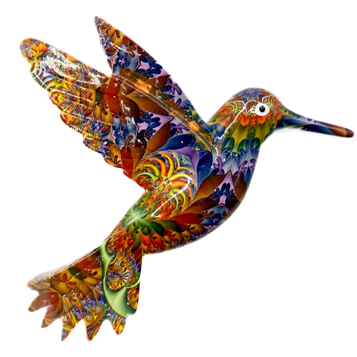 Vibrant Hummingbird Wall Plaque