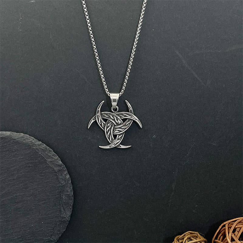 Vintage Viking Celtic Knot Pendant Necklace