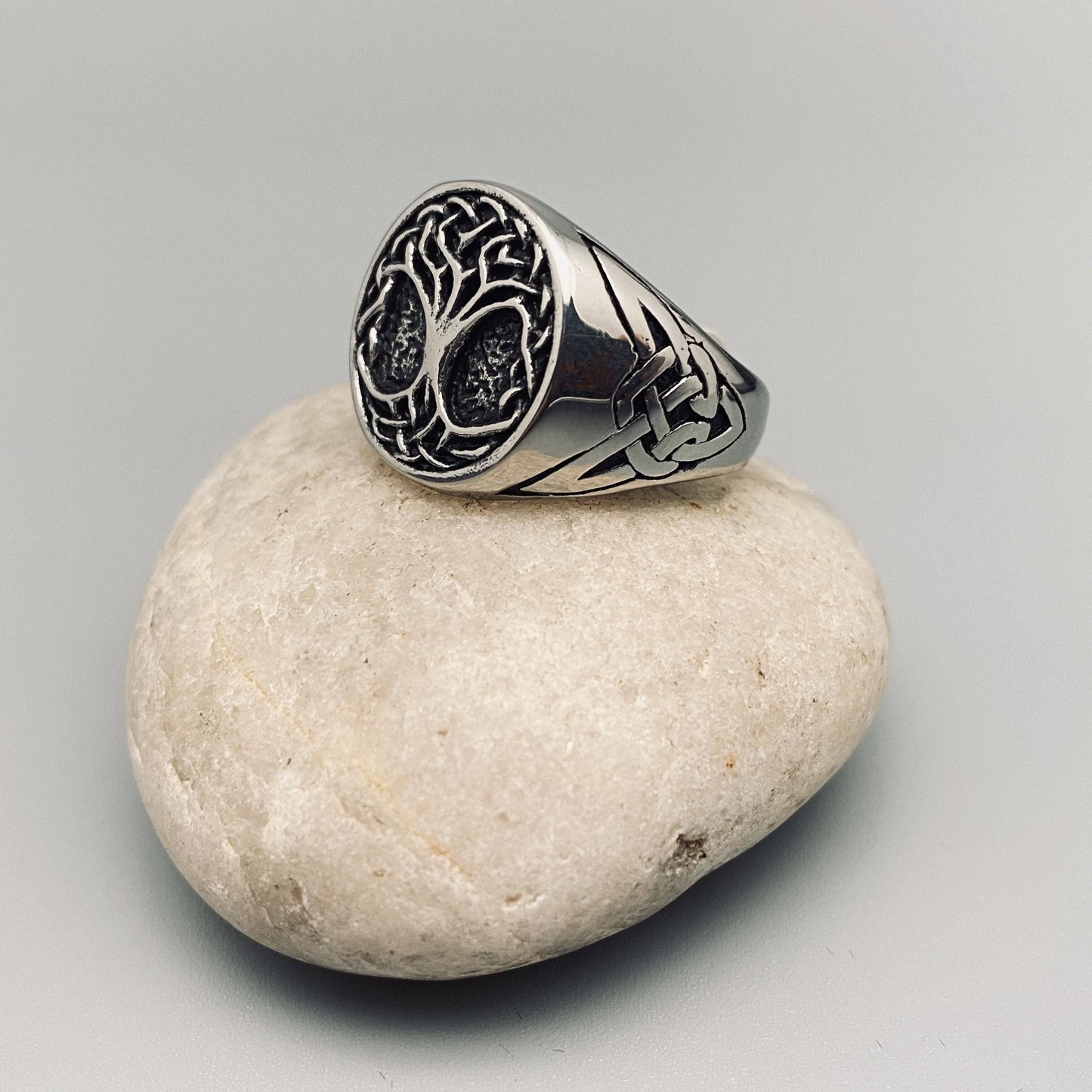 Viking Life Tree Men's Stainless Steel Ring