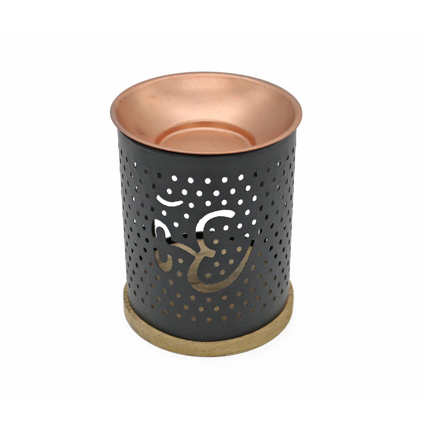 Brass Oil Burner w/ Mesh + Candle Opening: OM
