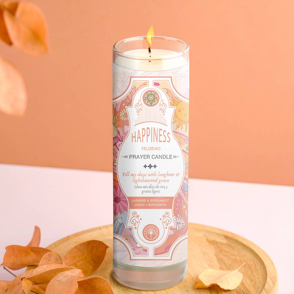 Happiness Prayer Candle 8" (9.5 oz)