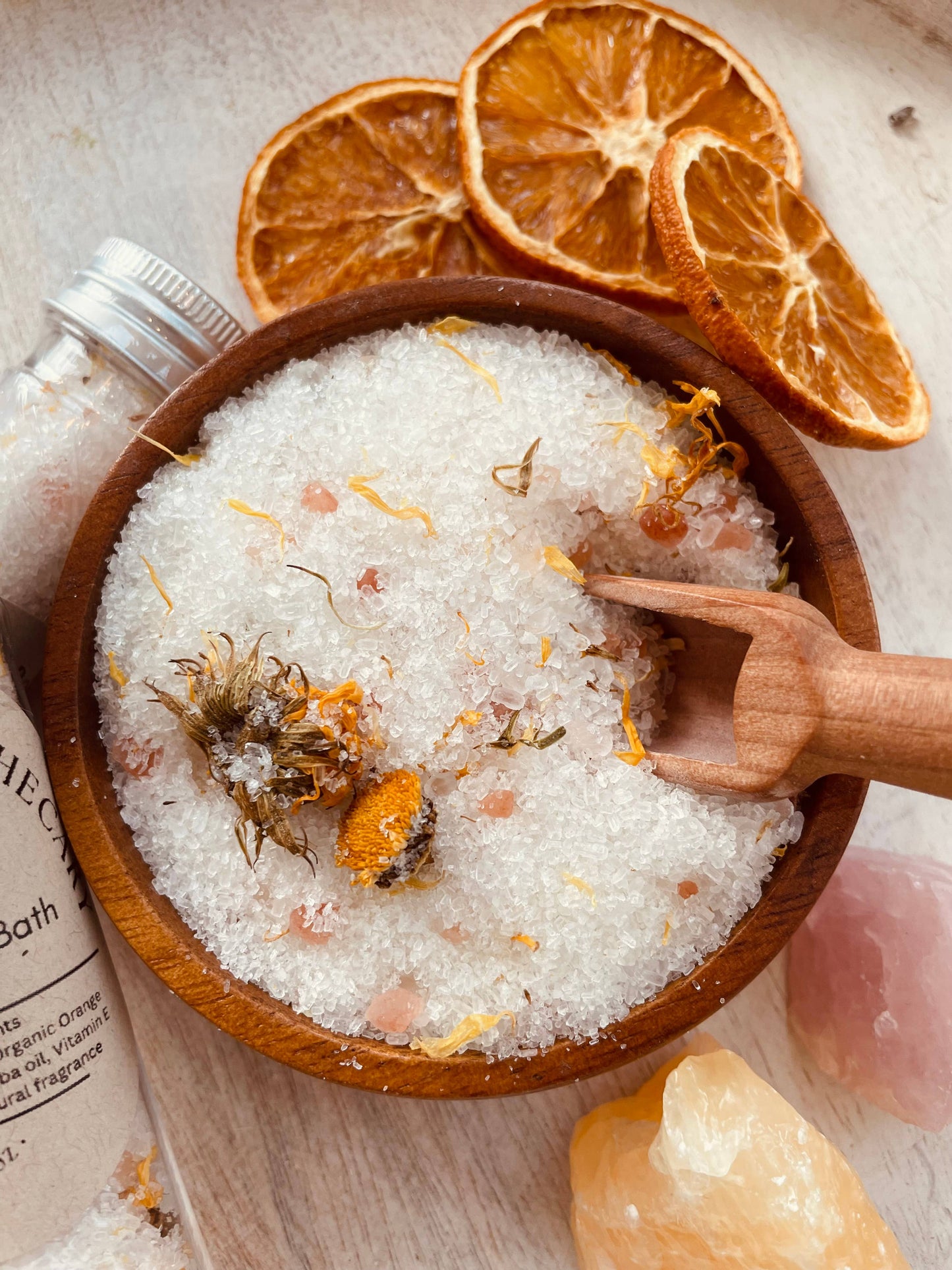 Orange Mimosa Herbal Bath Salt Tubes