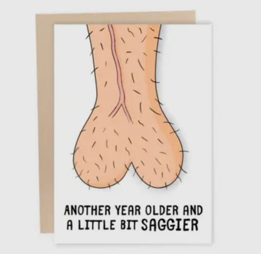 Saggy Balls Greeting Card