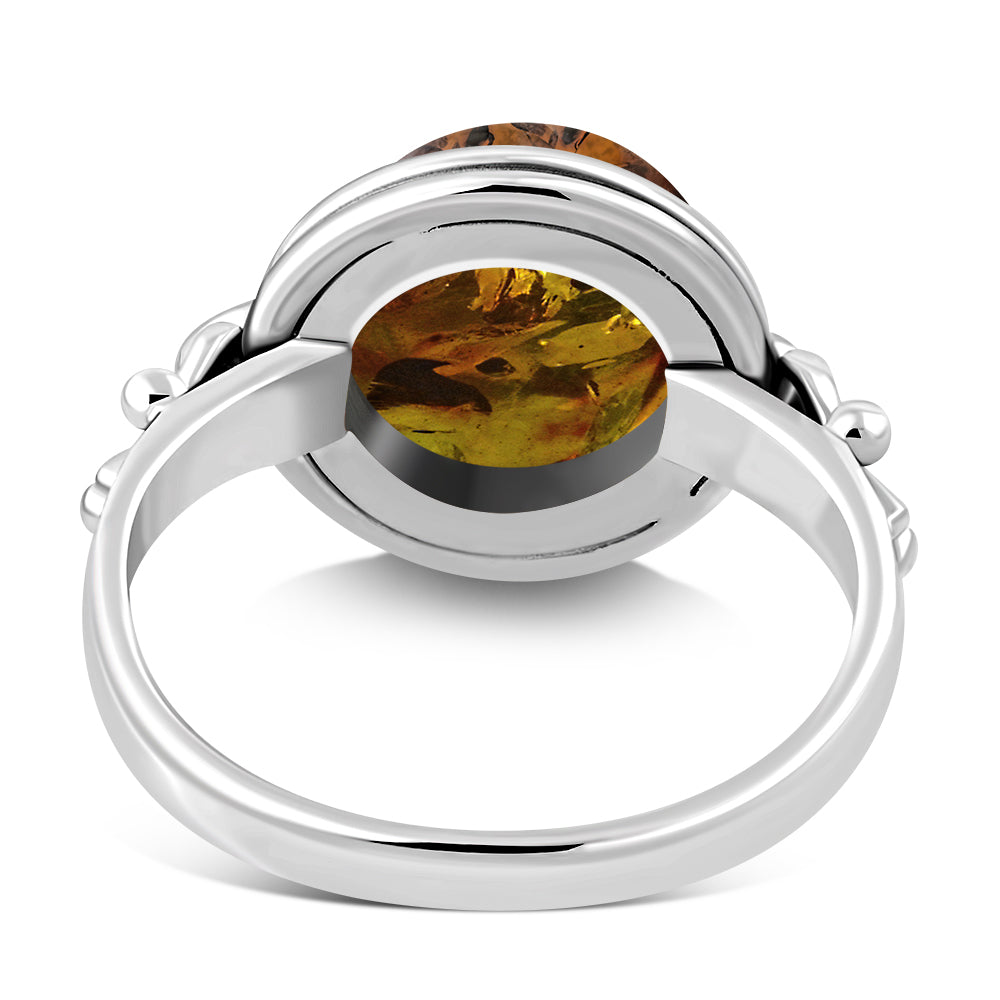 Baltic Amber, Sterling Silver Ring