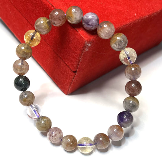 Golden Auralite Stone Bracelet 8mm