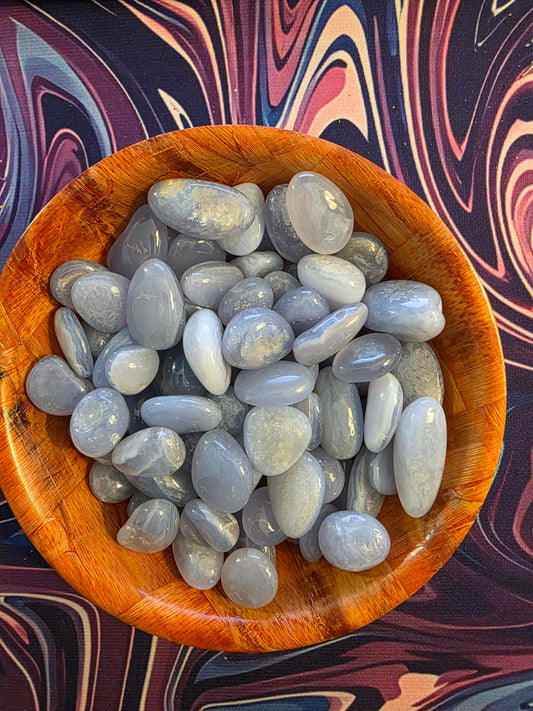 Blue Lace Agate Stone Tumble