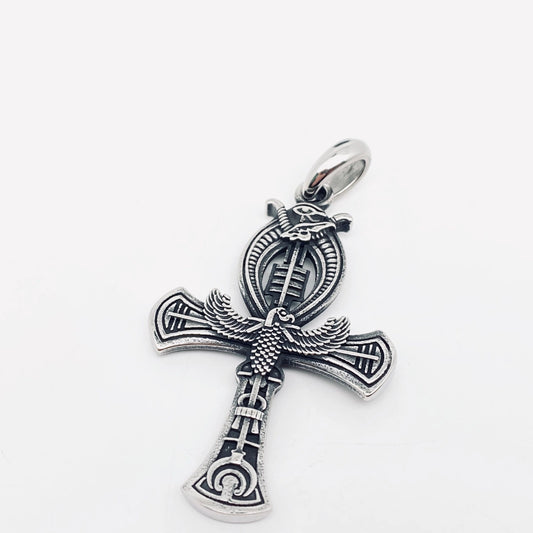 Egyptian Style Cross Stainless Steel Pendant