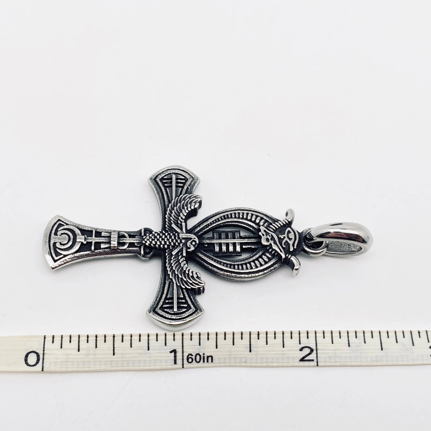 Egyptian Style Cross Stainless Steel Pendant