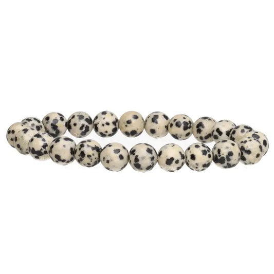 Dalmatian Jasper Stone Bracelet 8mm