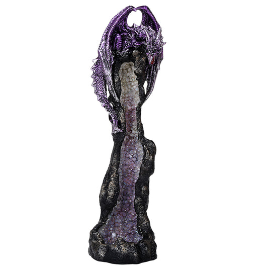 Purple Geode Dragon Incense Burner