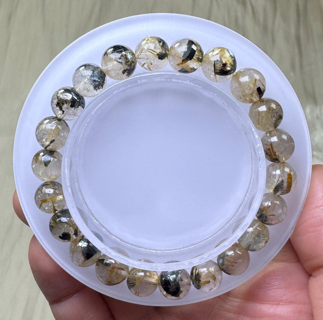 Golden Rutilated Stone Bracelet 8mm