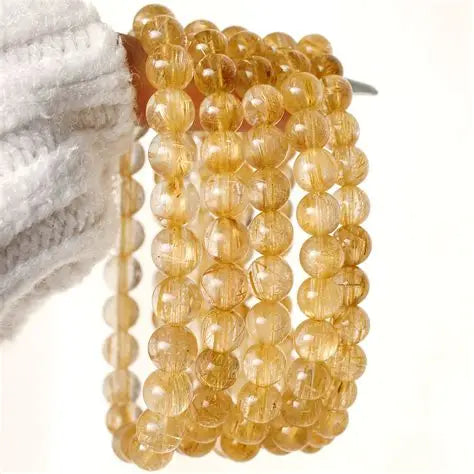 Golden Rutile Stone Bracelet 8mm