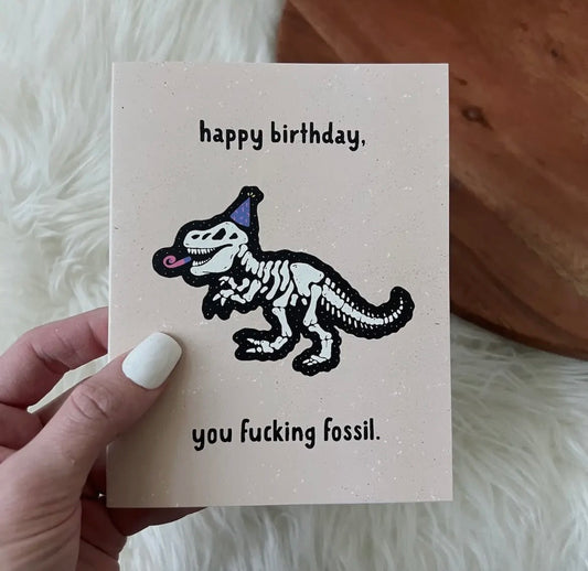 Happy Birthday Fossil Greeting Card