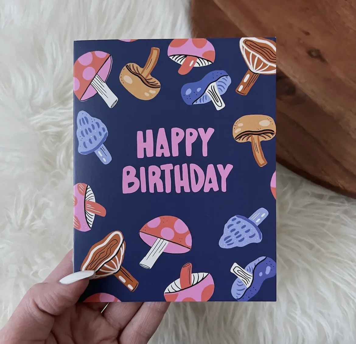 Happy BIrthday Mushroom Greeting Card