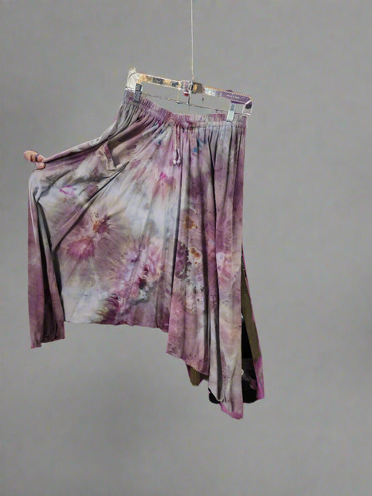 Tie Dye Harem Pants-Purple and Gray