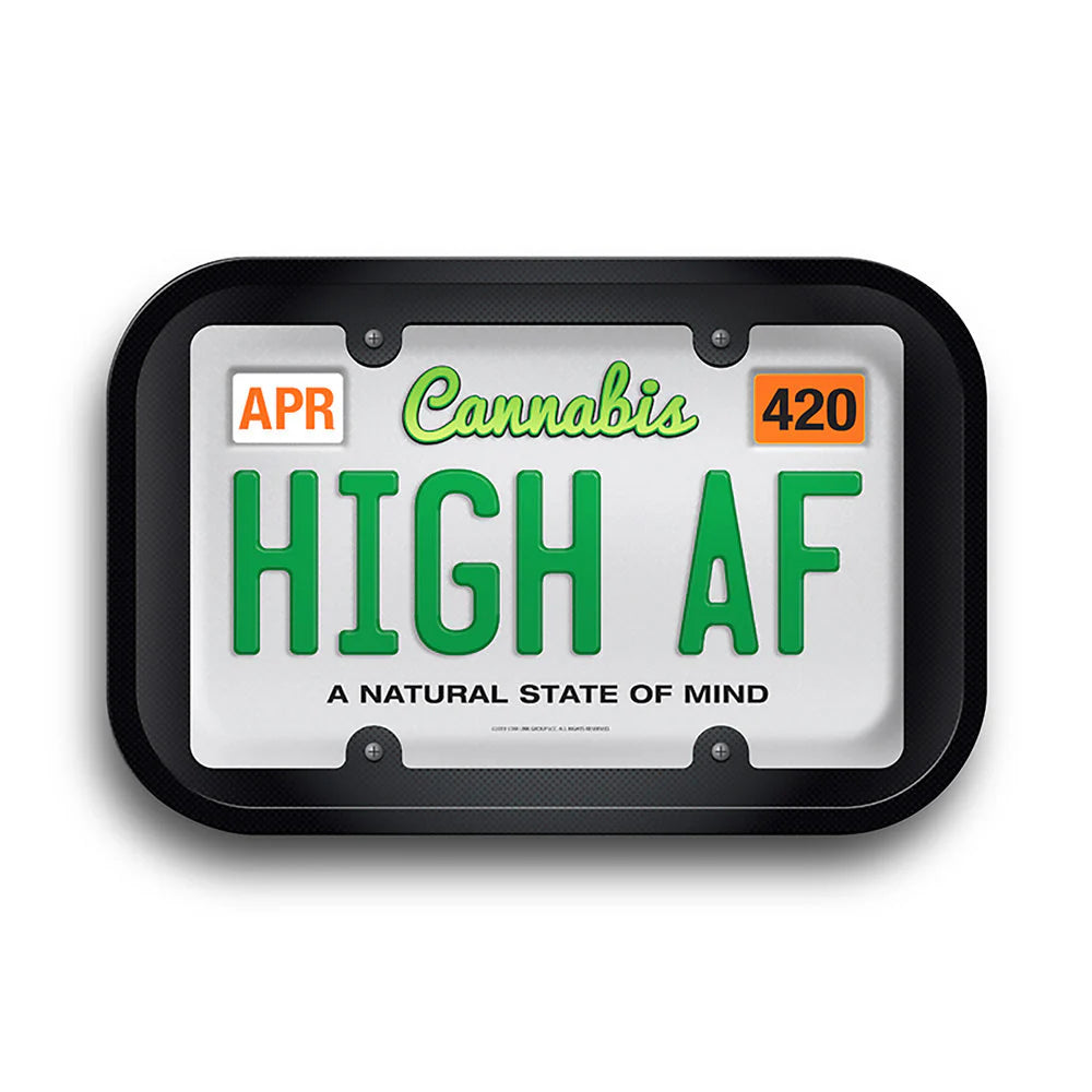 High AF License Plate Rolling Tray