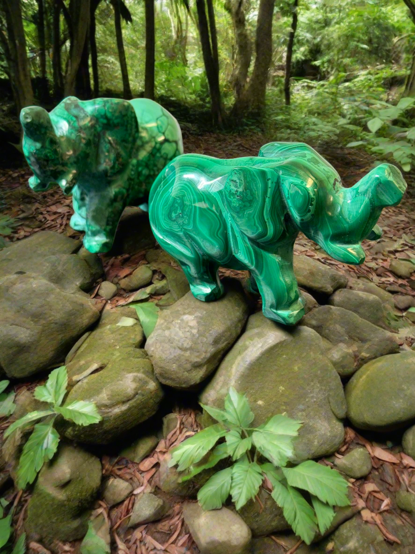 Malachite Elephants