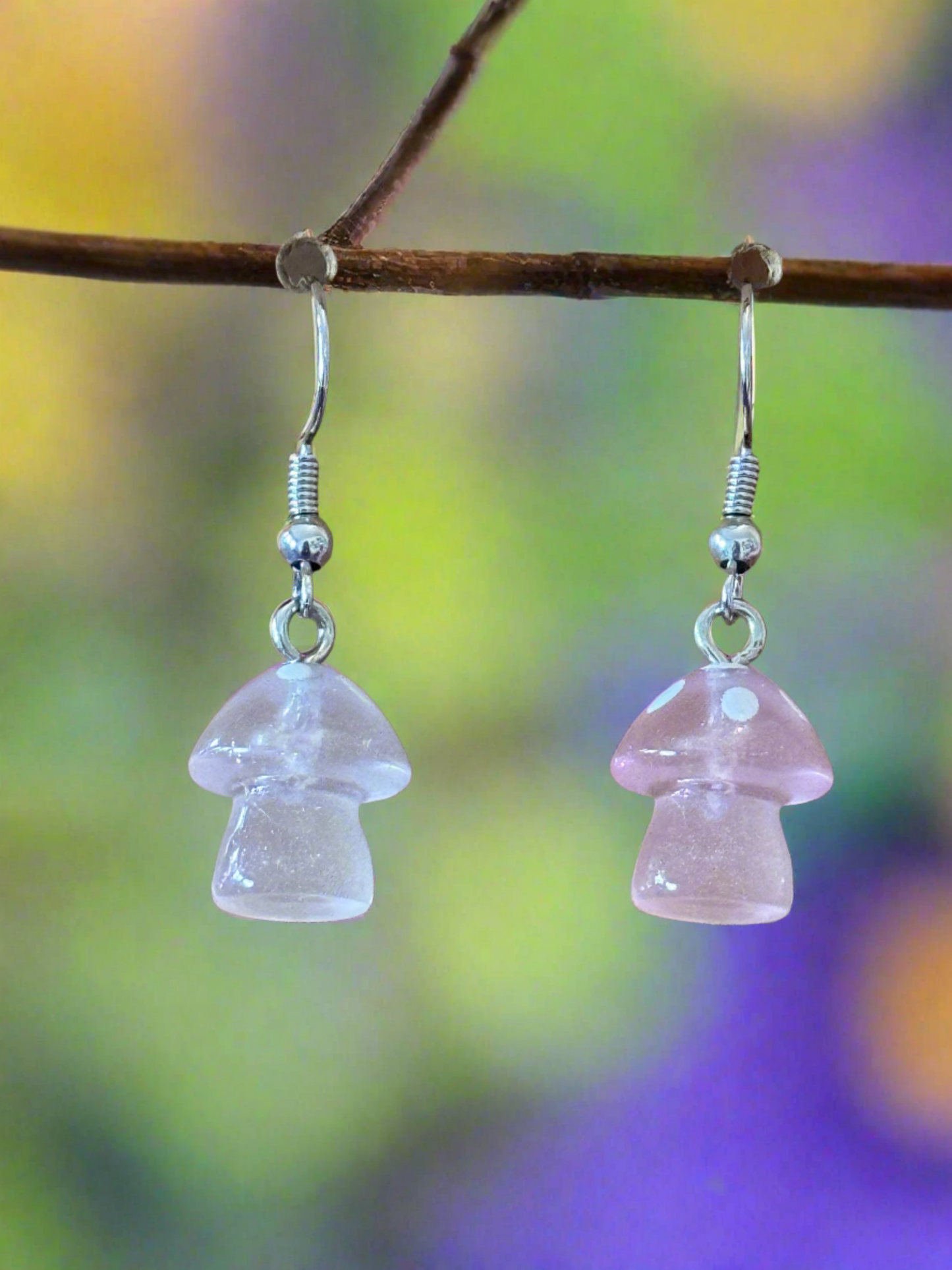 Pale Pink Mushie Earrings