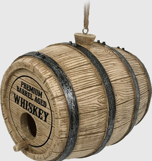 Whiskey Barrel Birdhouse