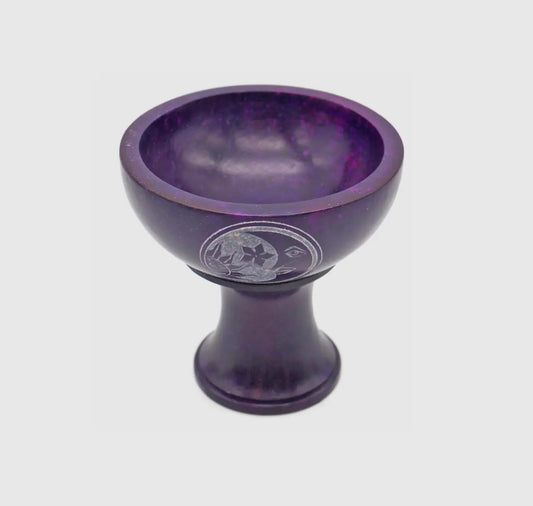 Purple Sun, Moon, Star Soapstone Smudge Bowl