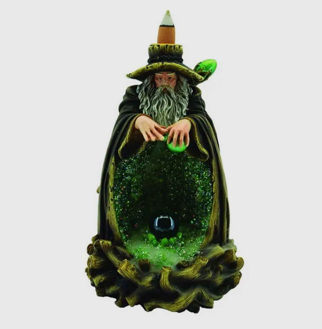 Wizard Casting Spell, Backflow Incense Burner