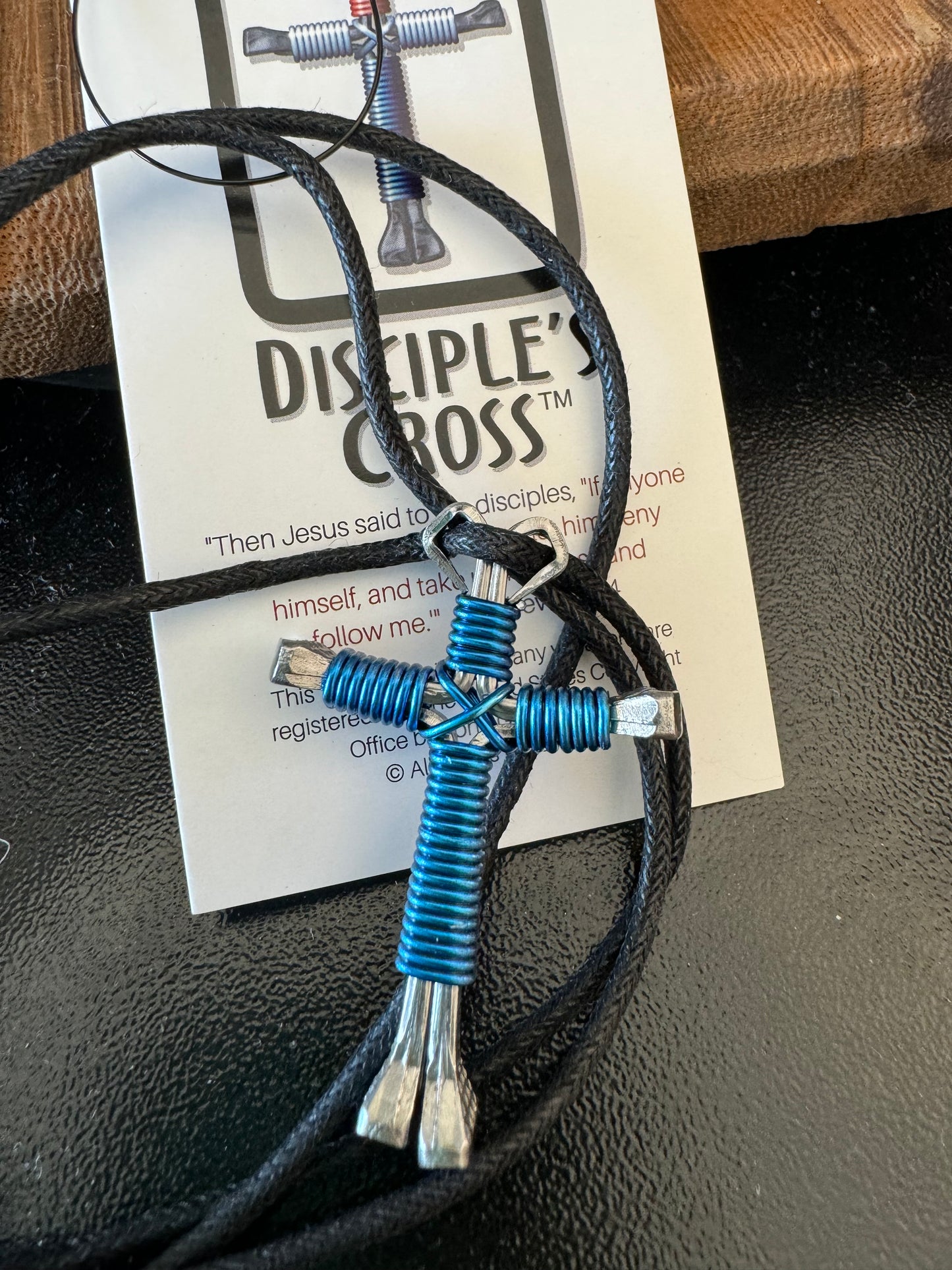 Disciple's Cross, Royal Blue Necklace