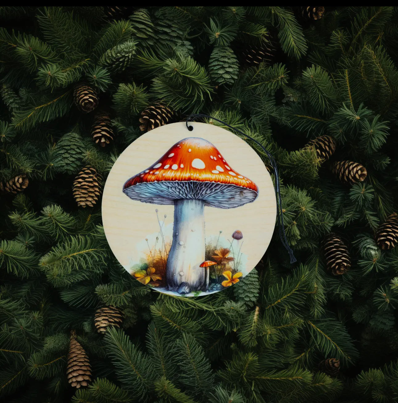 Mushroom Holiday Ornament