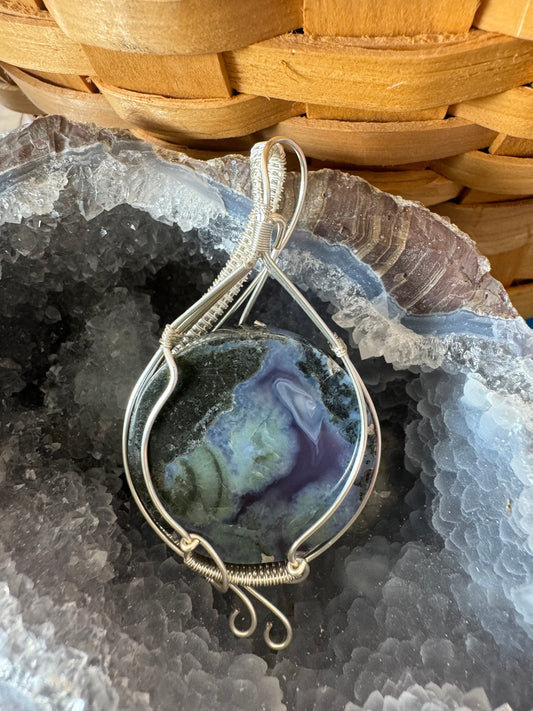 Purple Moss Agate Pendant