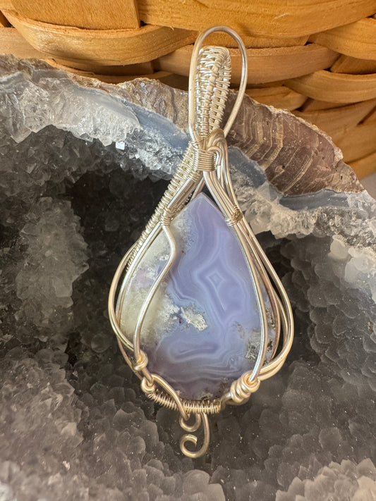 Purple Moss Agate Pendant