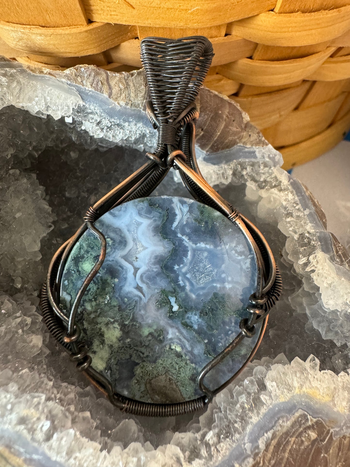 Purple Moss Agate Pendant