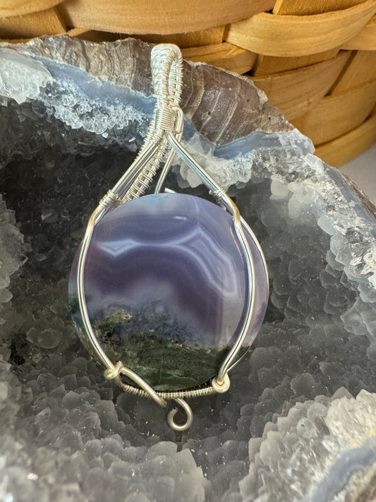 Purple Moss Agate Pendant