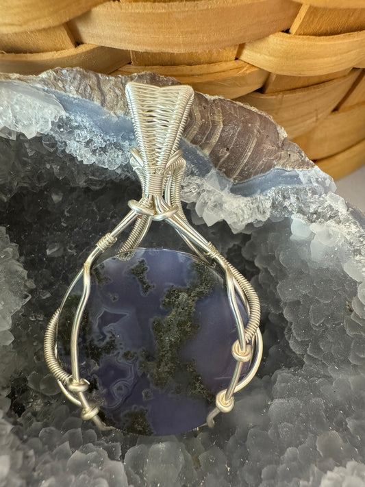 Purple Moss Agate Pendant