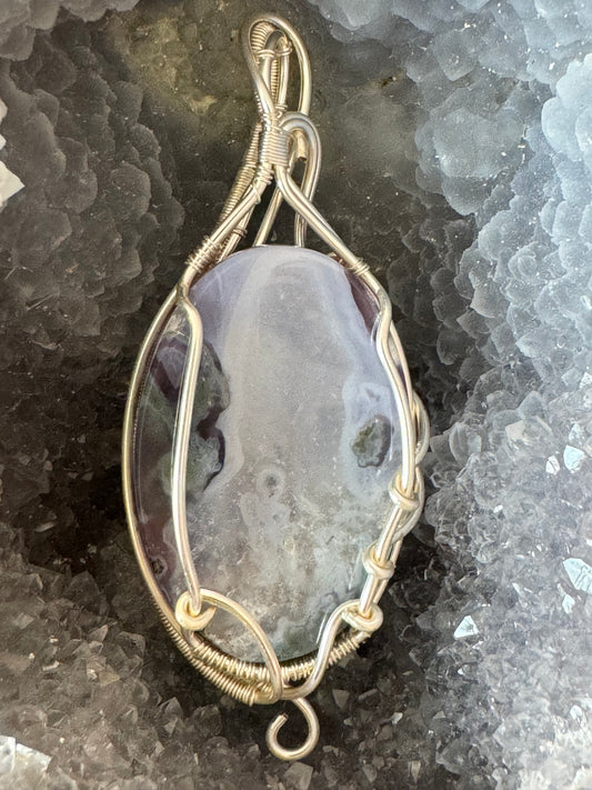 Purple Moss Agate Pendant