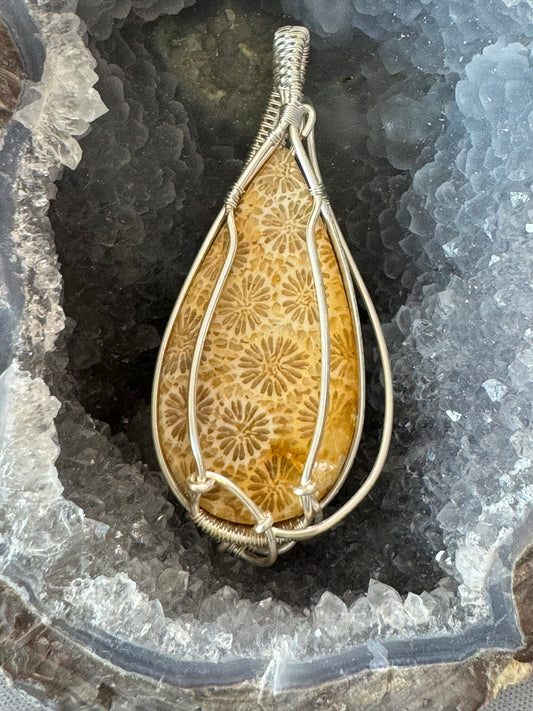 Fossilized Coral Pendant