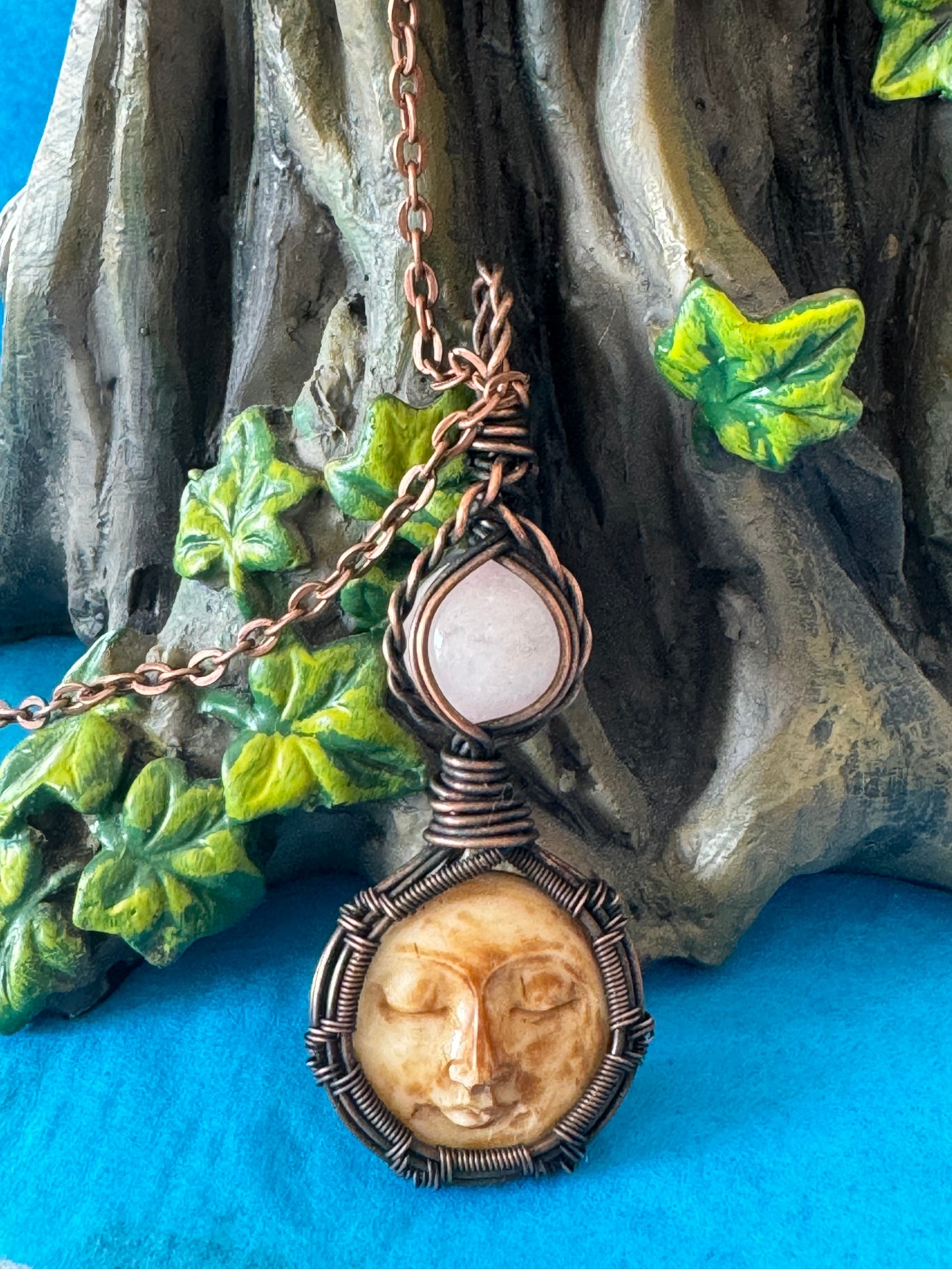 Celestially Centered Moon Face Pendant