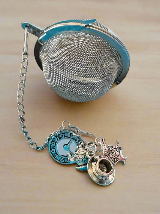 Alice In Wonderland, Teacup, Teapot, Tea Party Charm Tea Ball Infuser