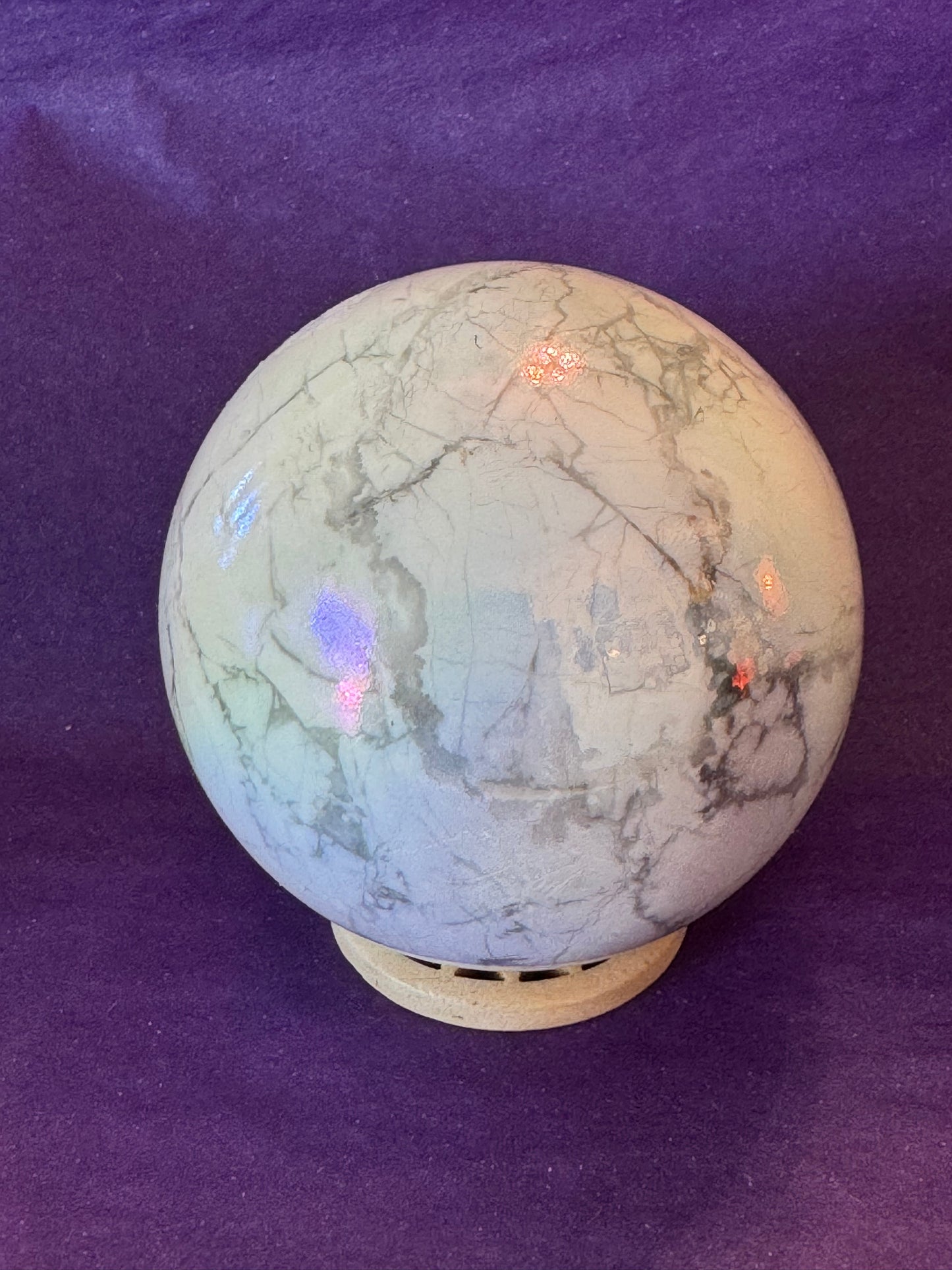 Aura Coated Howlite Sphere