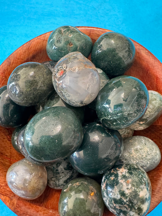 Moss Agate Stone Tumble