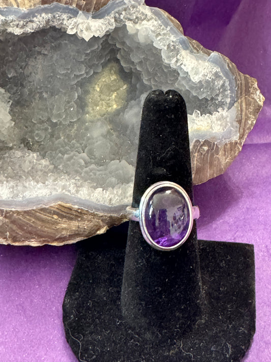 Sterling Silver Ring- Amethyst