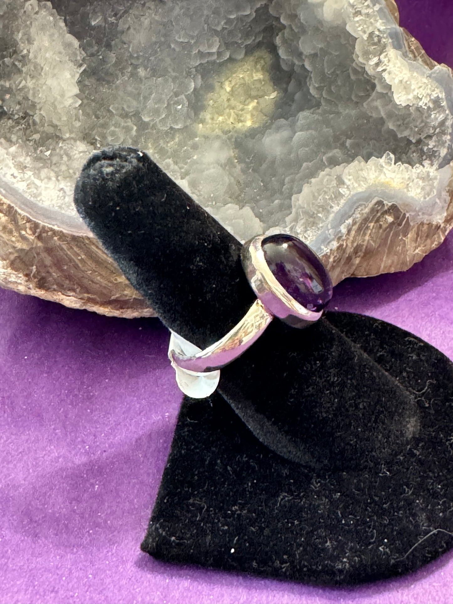 Sterling Silver Ring-Amethyst