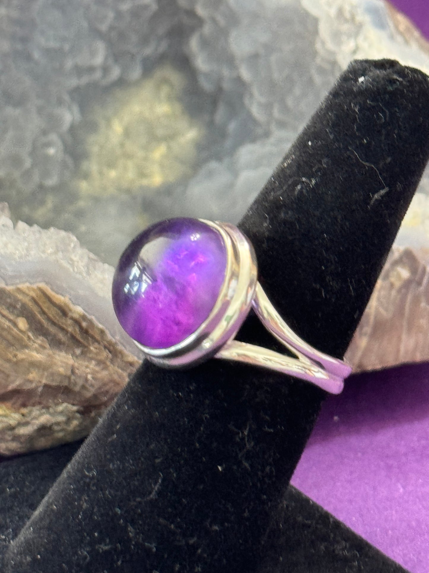 Sterling Silver Ring-Amethyst