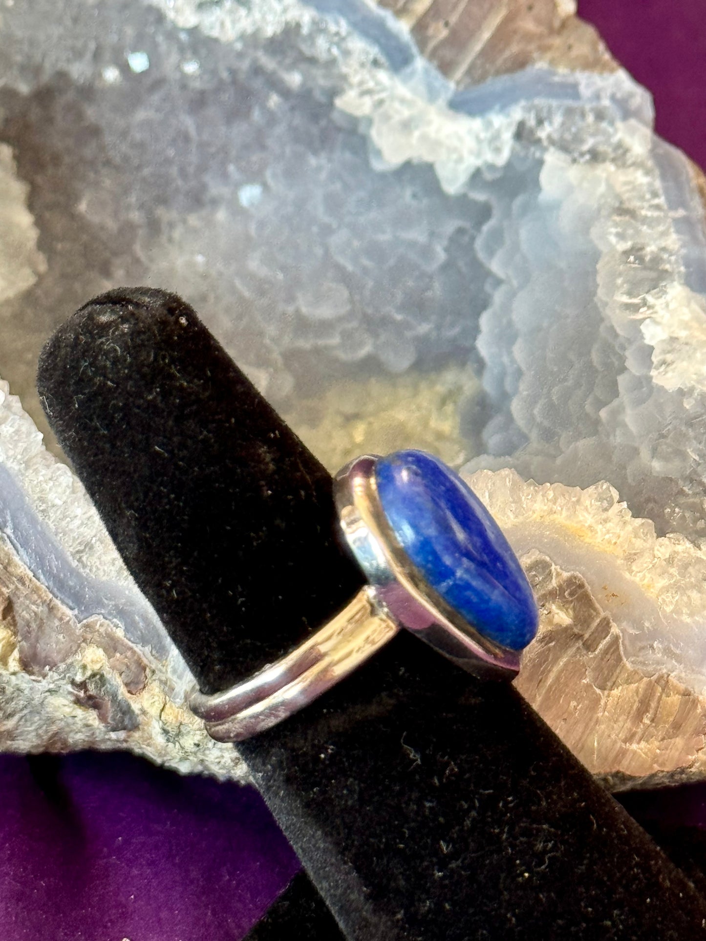 Sterling Silver Ring- Teardrop Lapis Lazuli