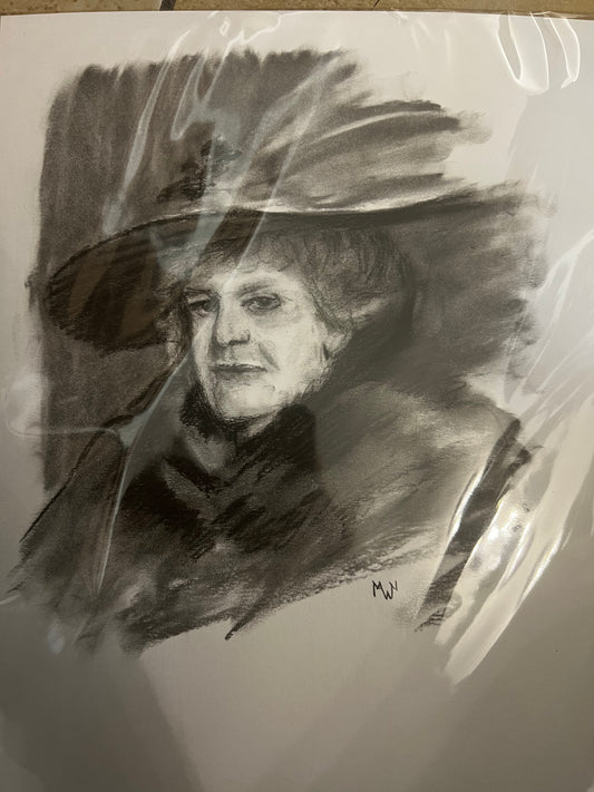 Lady in Hat 11x14 Sketch